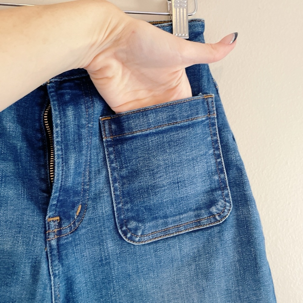 Madewell, curvy Emmett wide leg dark stretch jeans size 26 - Picture 3 of 10